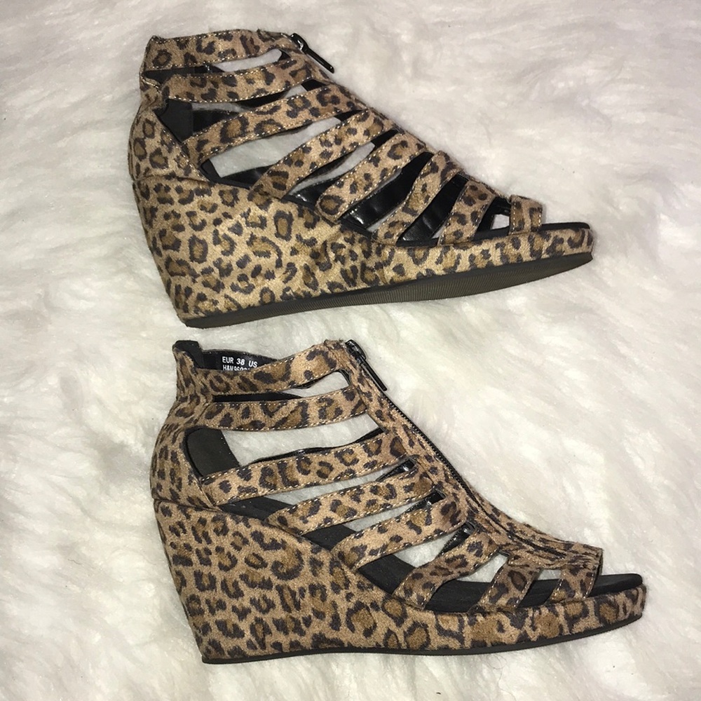 H&M Leopard Print Wedges
